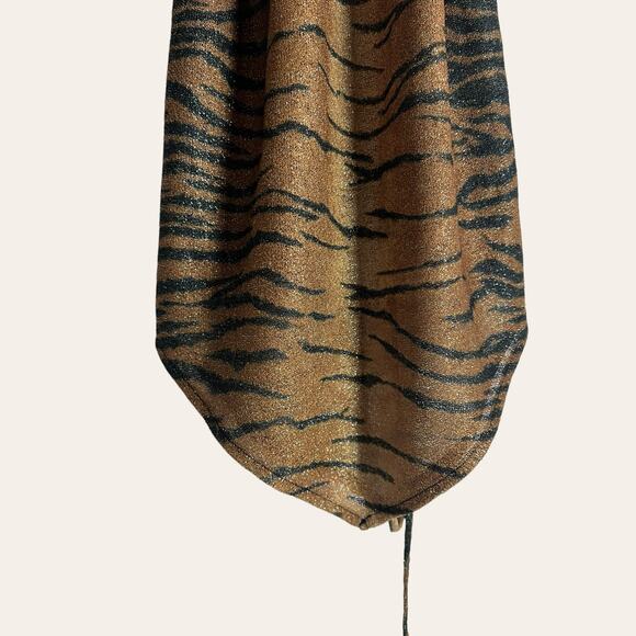 Hansen & Gretel Y2K Zebra Animal Print Striped Halter Top Size XXS - Picture 4 of 10